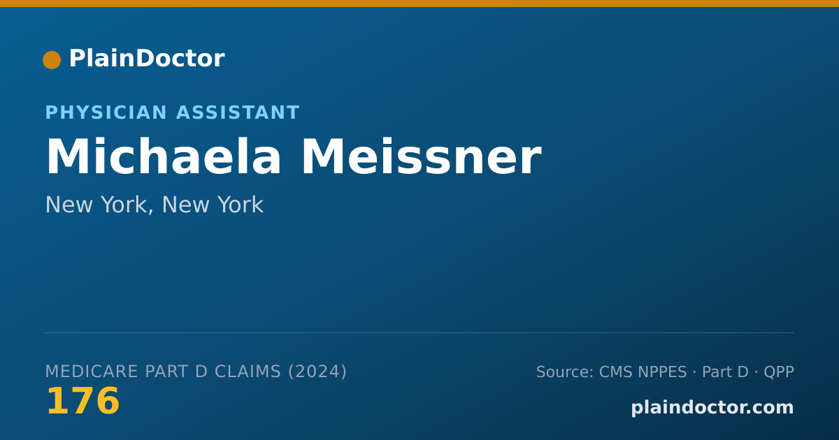 Shareable card for Michaela Meissner - Physician Assistant, New York, NY
