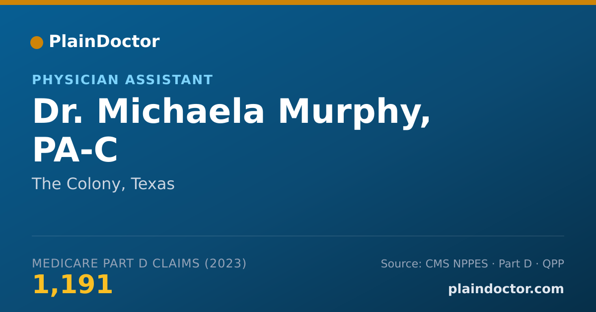 Shareable card for Michaela Murphy, PA-C - Physician Assistant, The Colony, TX