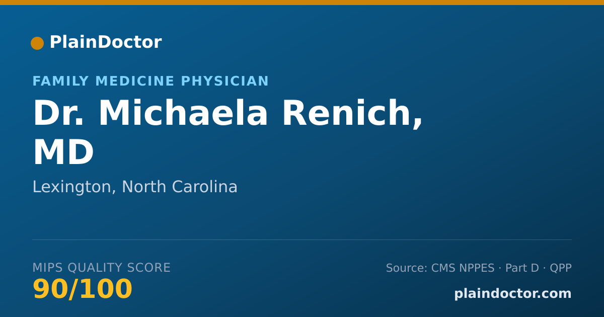Shareable card for Michaela Renich, MD - Family Medicine Physician, Lexington, NC