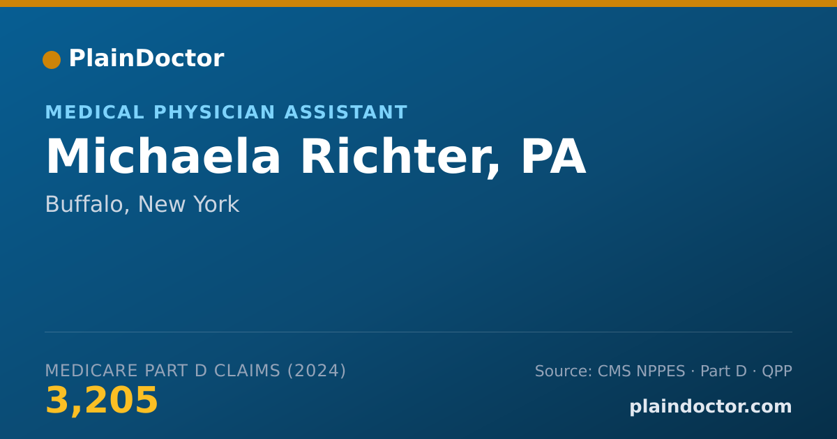 Shareable card for Michaela Richter, PA - Medical Physician Assistant, Buffalo, NY