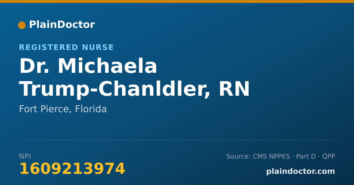 Shareable card for Michaela Trump-Chanldler, RN - Registered Nurse, Fort Pierce, FL