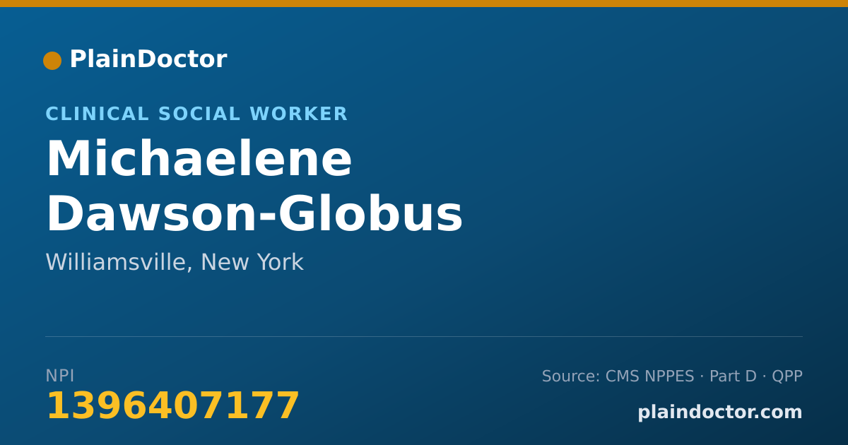 Shareable card for Michaelene Dawson-Globus - Clinical Social Worker, Williamsville, NY