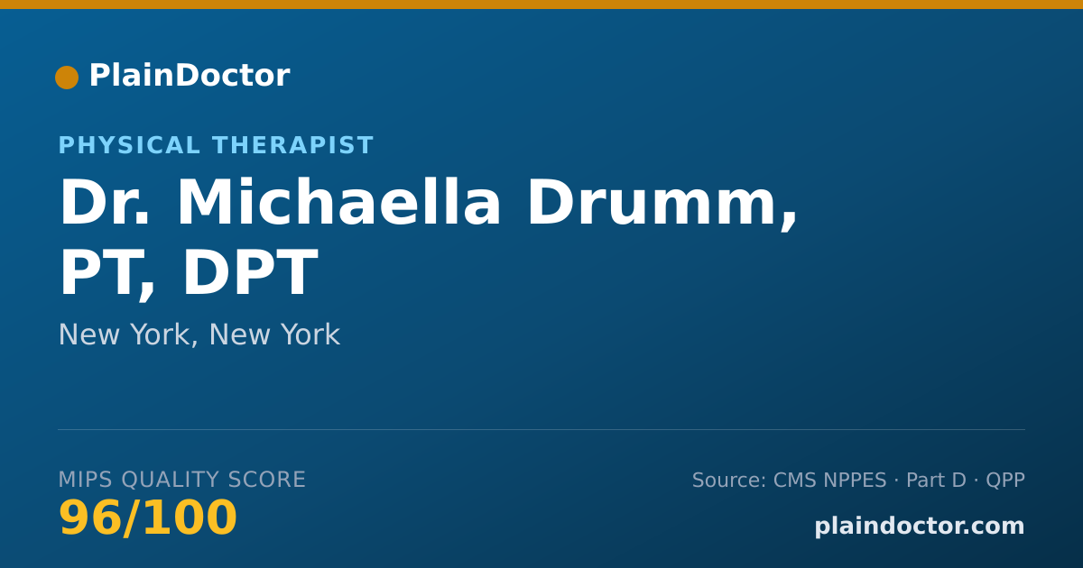 Shareable card for Michaella Drumm, PT, DPT - Physical Therapist, New York, NY