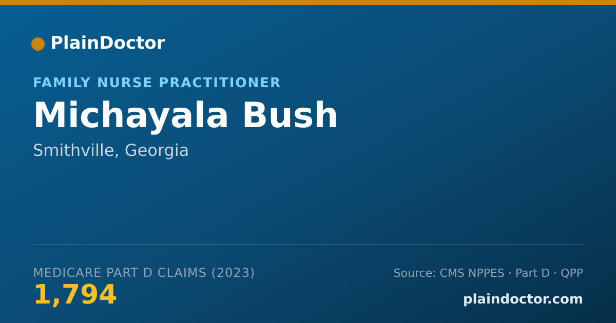 Shareable card for Michayala Bush - Family Nurse Practitioner, Smithville, GA