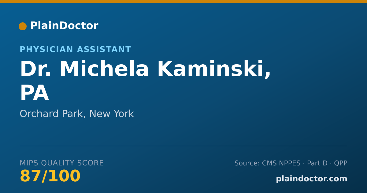 Shareable card for Michela Kaminski, PA - Physician Assistant, Orchard Park, NY