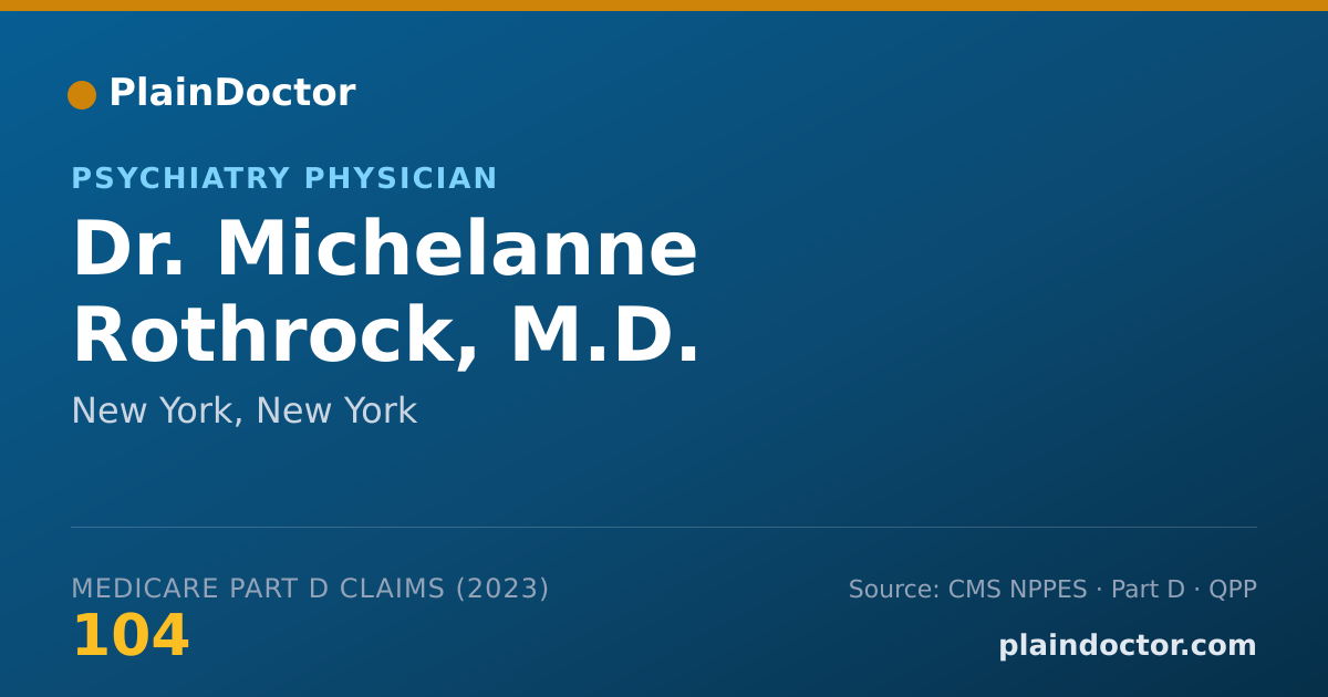 Shareable card for Michelanne Rothrock, M.D. - Psychiatry Physician, New York, NY