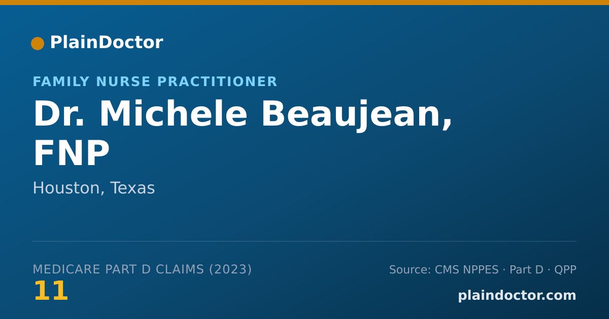 Shareable card for Michele Beaujean, FNP - Family Nurse Practitioner, Houston, TX