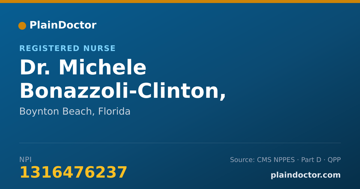 Shareable card for Michele Bonazzoli-Clinton, ARNP - Registered Nurse, Boynton Beach, FL