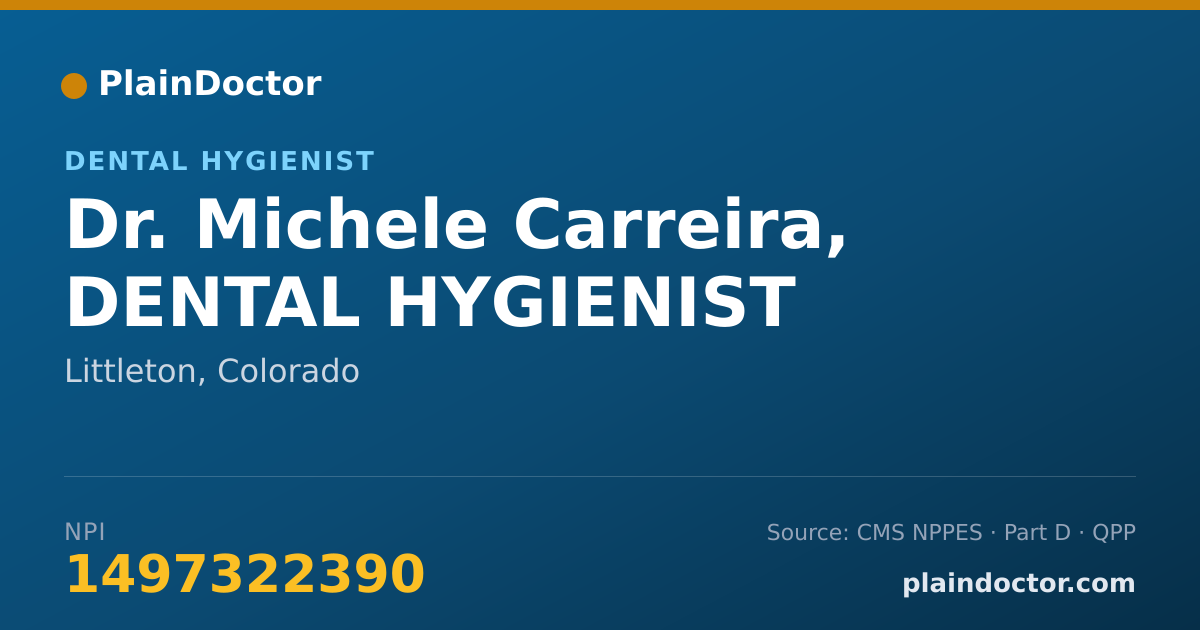 Shareable card for Michele Carreira, DENTAL HYGIENIST - Dental Hygienist, Littleton, CO