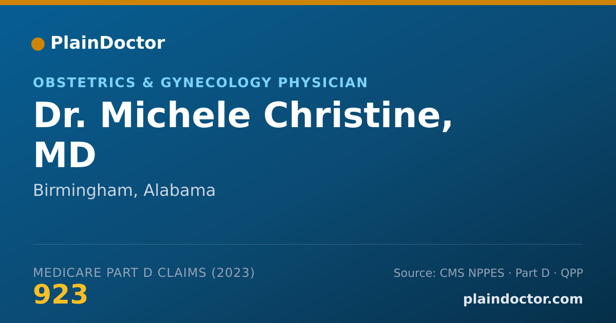 Shareable card for Michele Christine, MD - Obstetrics & Gynecology Physician, Birmingham, AL
