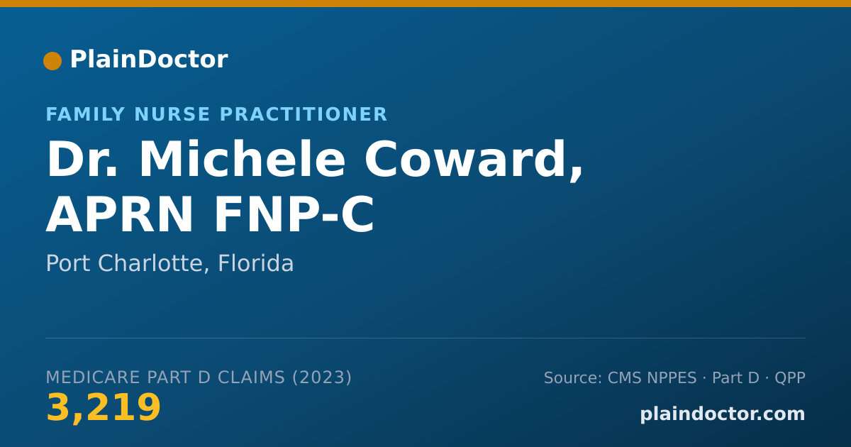 Shareable card for Michele Coward, APRN FNP-C - Family Nurse Practitioner, Port Charlotte, FL