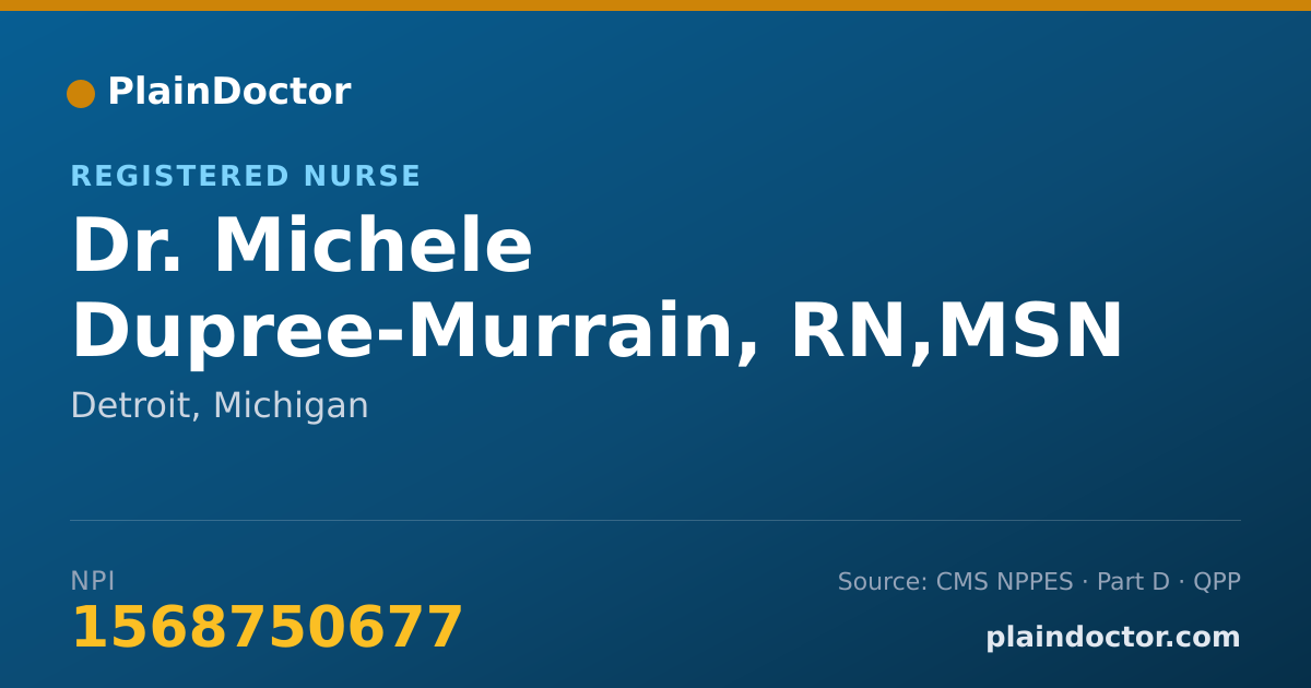 Shareable card for Michele Dupree-Murrain, RN,MSN - Registered Nurse, Detroit, MI