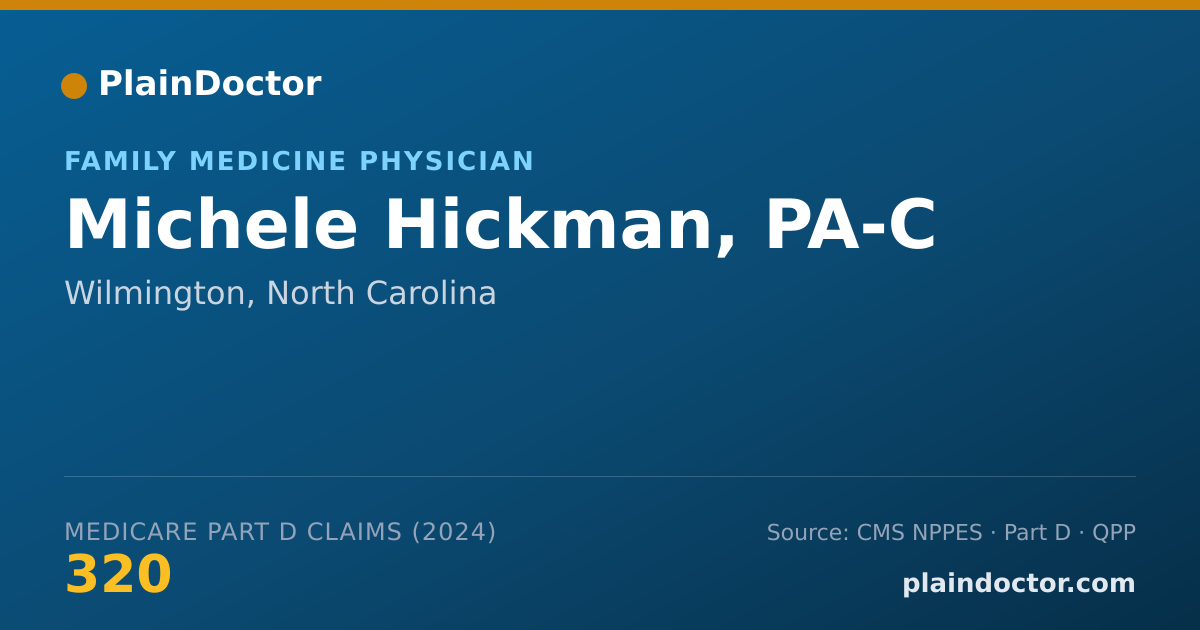 Shareable card for Michele Hickman, PA-C - Family Medicine Physician, Wilmington, NC