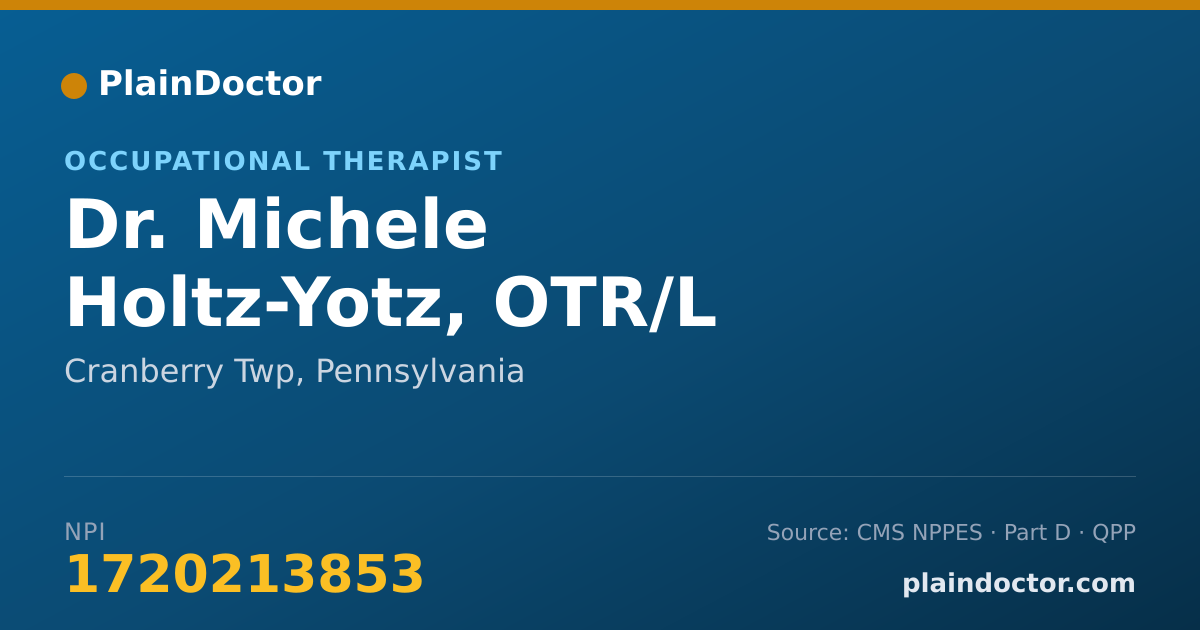 Shareable card for Michele Holtz-Yotz, OTR/L - Occupational Therapist, Cranberry Twp, PA