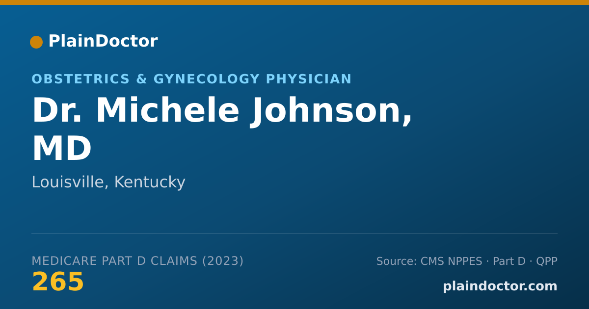 Shareable card for Michele Johnson, MD - Obstetrics & Gynecology Physician, Louisville, KY