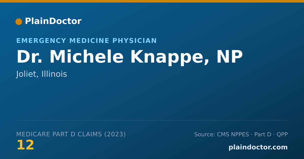 Shareable card for Michele Knappe, NP - Emergency Medicine Physician, Joliet, IL