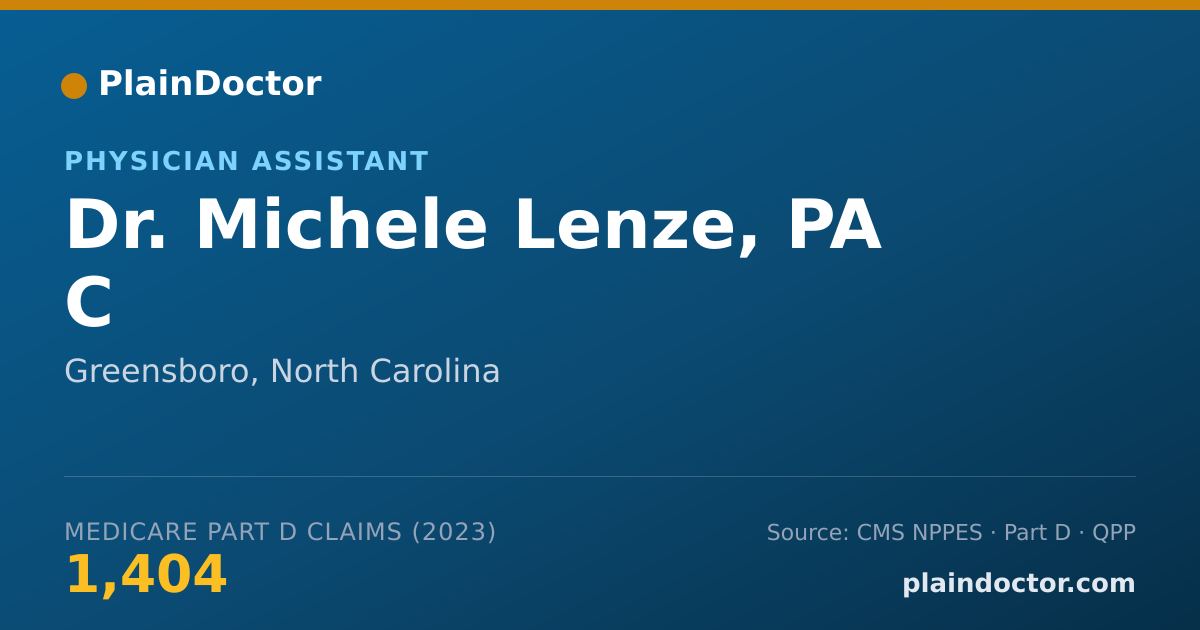 Shareable card for Michele Lenze, PA C - Physician Assistant, Greensboro, NC