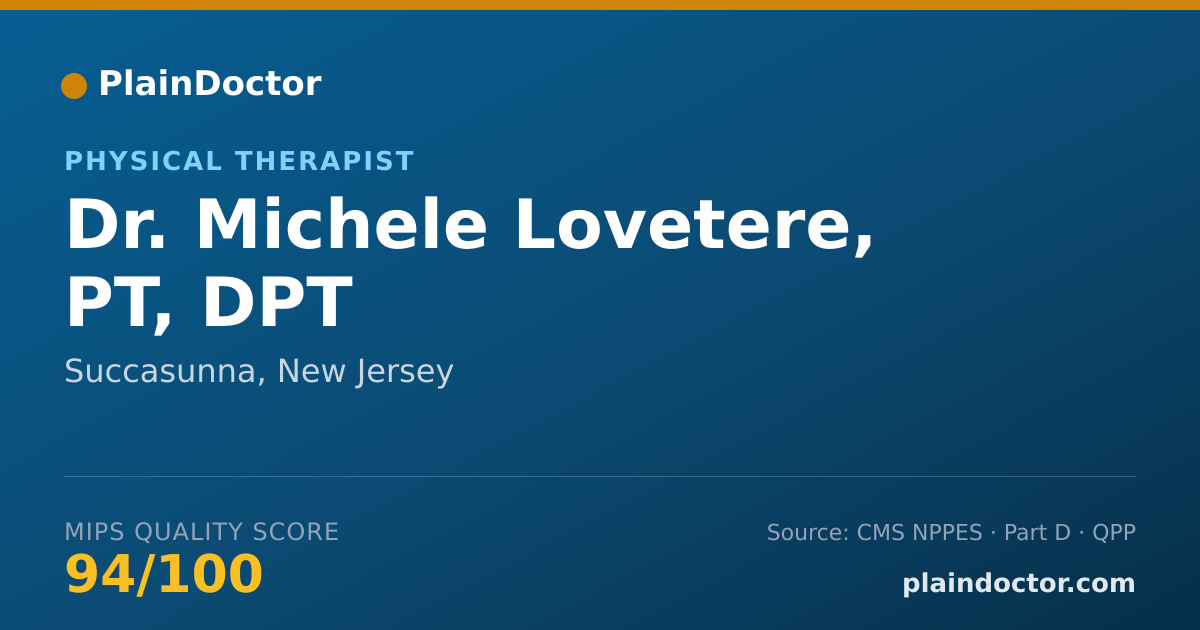 Shareable card for Michele Lovetere, PT, DPT - Physical Therapist, Succasunna, NJ