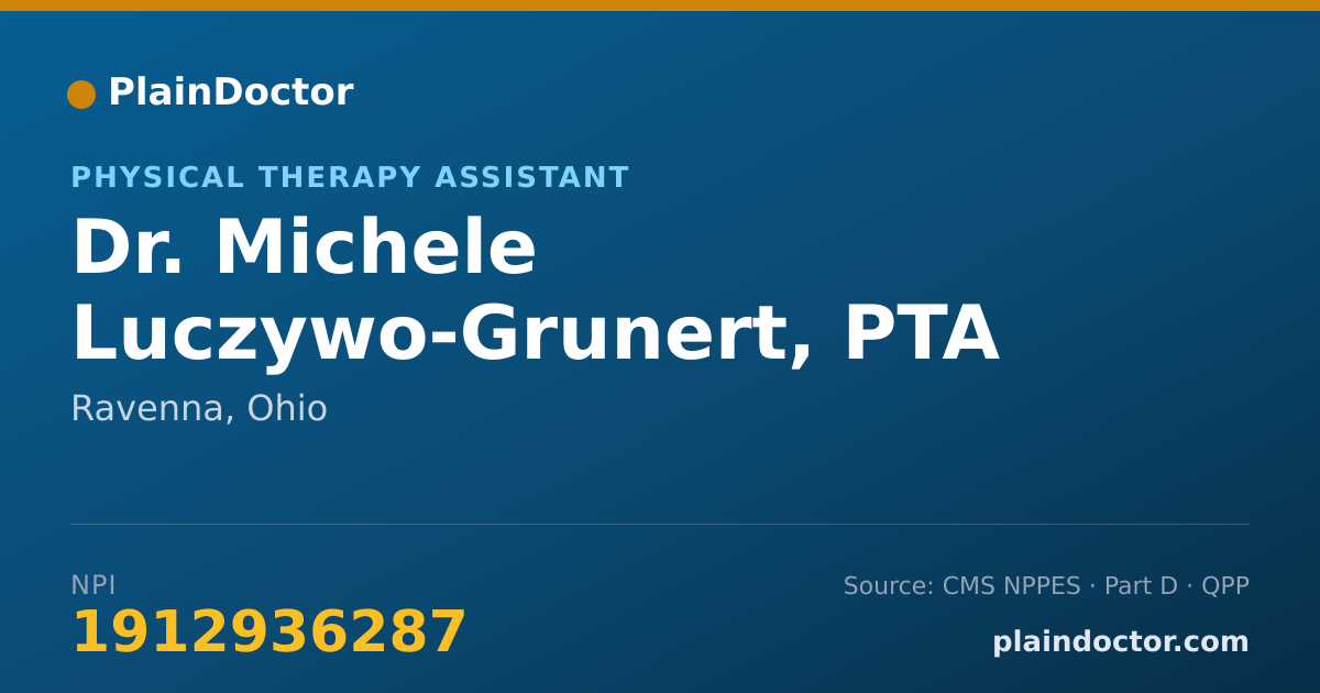 Shareable card for Michele Luczywo-Grunert, PTA - Physical Therapy Assistant, Ravenna, OH