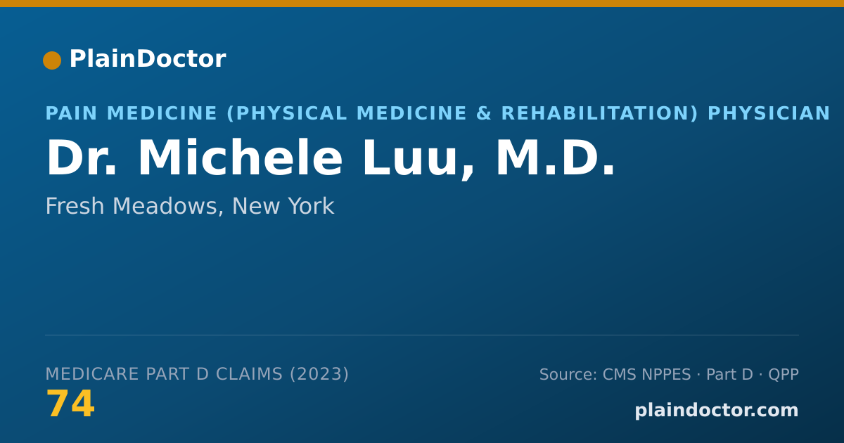 Shareable card for Michele Luu, M.D. - Pain Medicine (Physical Medicine & Rehabilitation) Physician, Fresh Meadows, NY