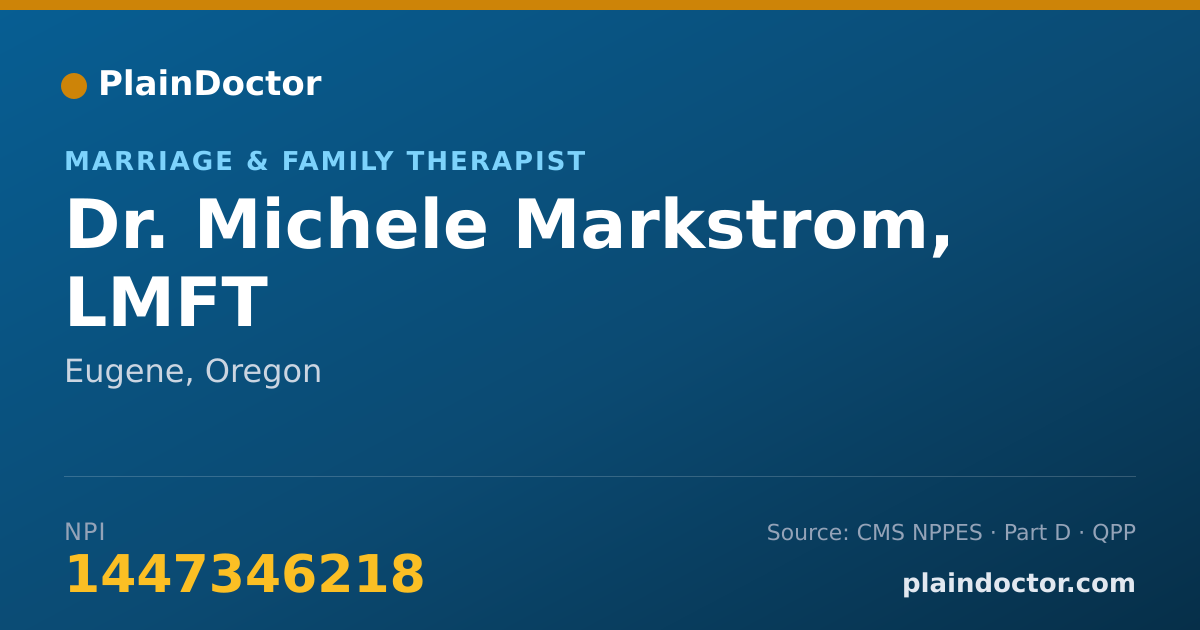 Shareable card for Michele Markstrom, LMFT - Marriage & Family Therapist, Eugene, OR