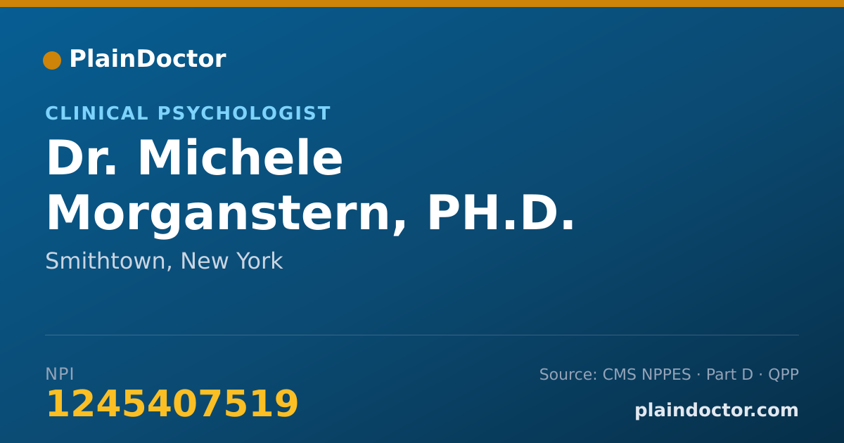 Shareable card for Michele Morganstern, PH.D. - Clinical Psychologist, Smithtown, NY