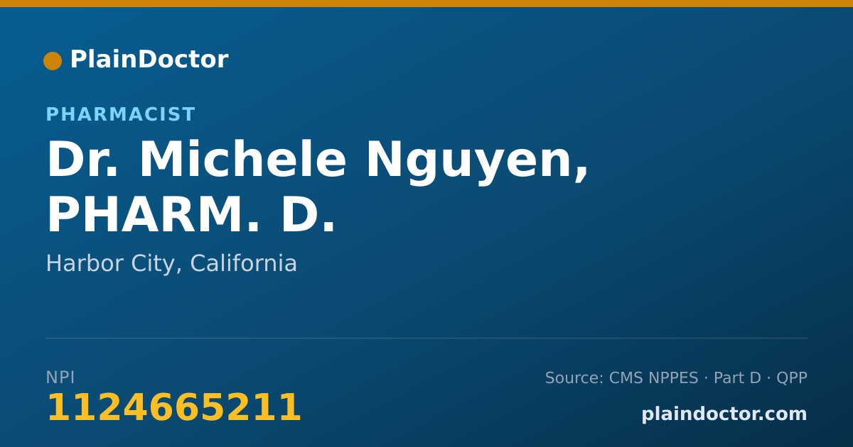 Shareable card for Michele Nguyen, PHARM. D. - Pharmacist, Harbor City, CA