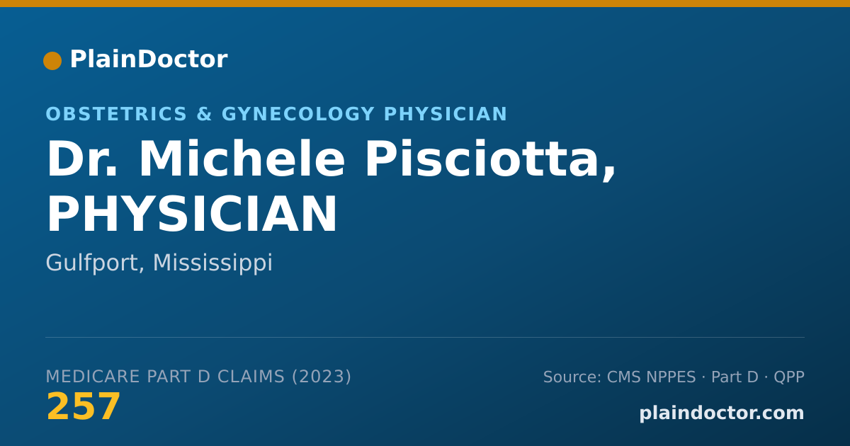 Shareable card for Michele Pisciotta, PHYSICIAN - Obstetrics & Gynecology Physician, Gulfport, MS