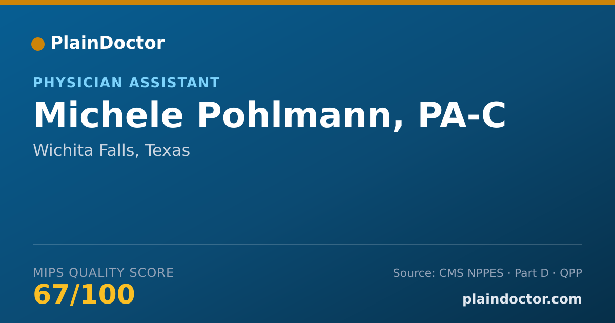 Shareable card for Michele Pohlmann, PA-C - Physician Assistant, Wichita Falls, TX