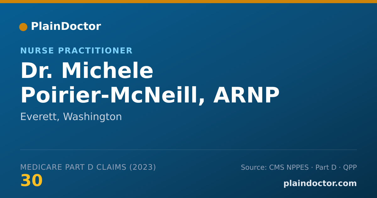 Shareable card for Michele Poirier-McNeill, ARNP - Nurse Practitioner, Everett, WA