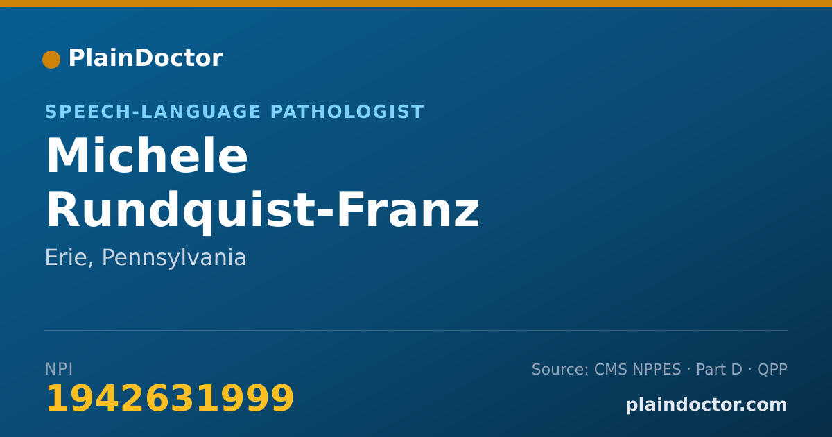 Shareable card for Michele Rundquist-Franz - Speech-Language Pathologist, Erie, PA