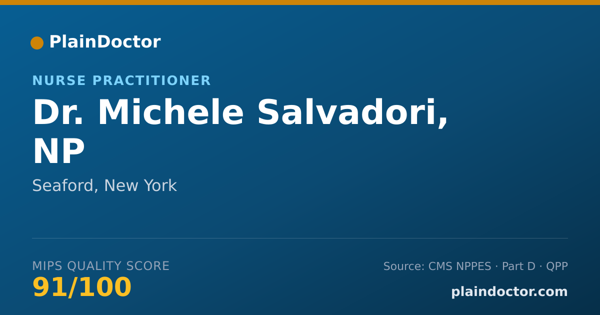 Shareable card for Michele Salvadori, NP - Nurse Practitioner, Seaford, NY