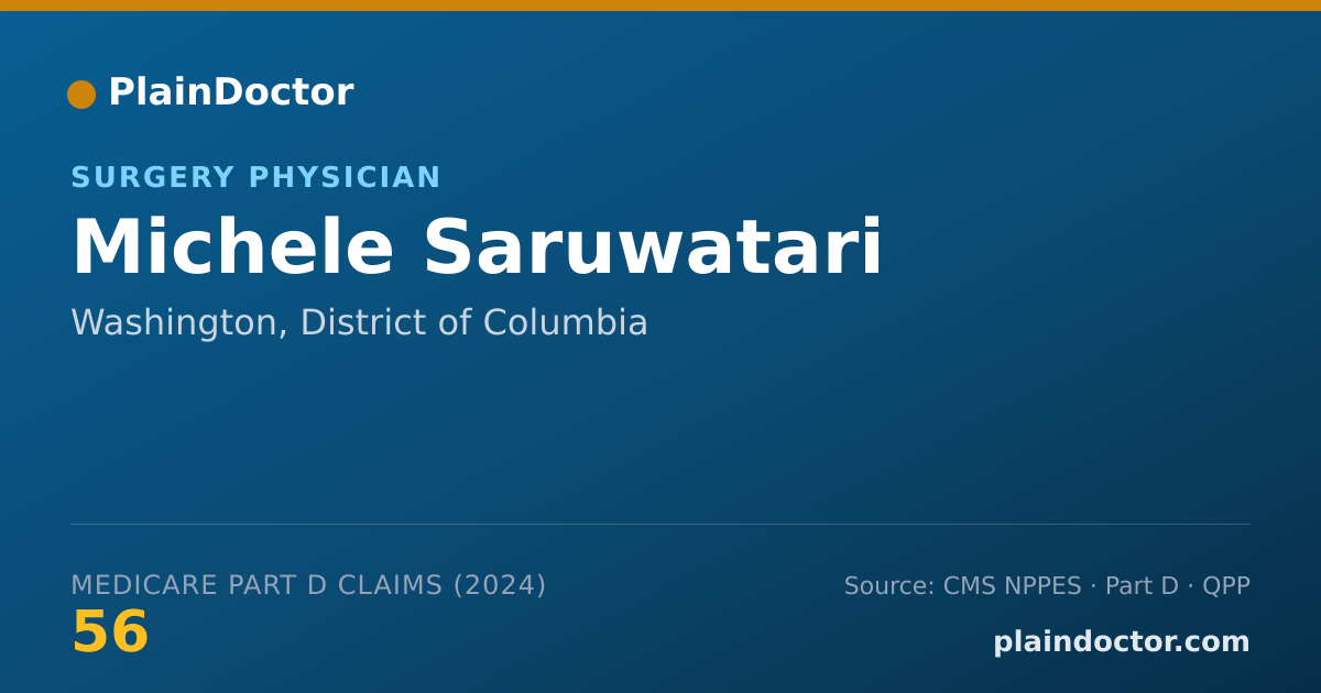 Shareable card for Michele Saruwatari - Surgery Physician, Washington, DC