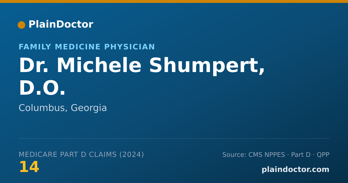 Shareable card for Michele Shumpert, D.O. - Family Medicine Physician, Columbus, GA