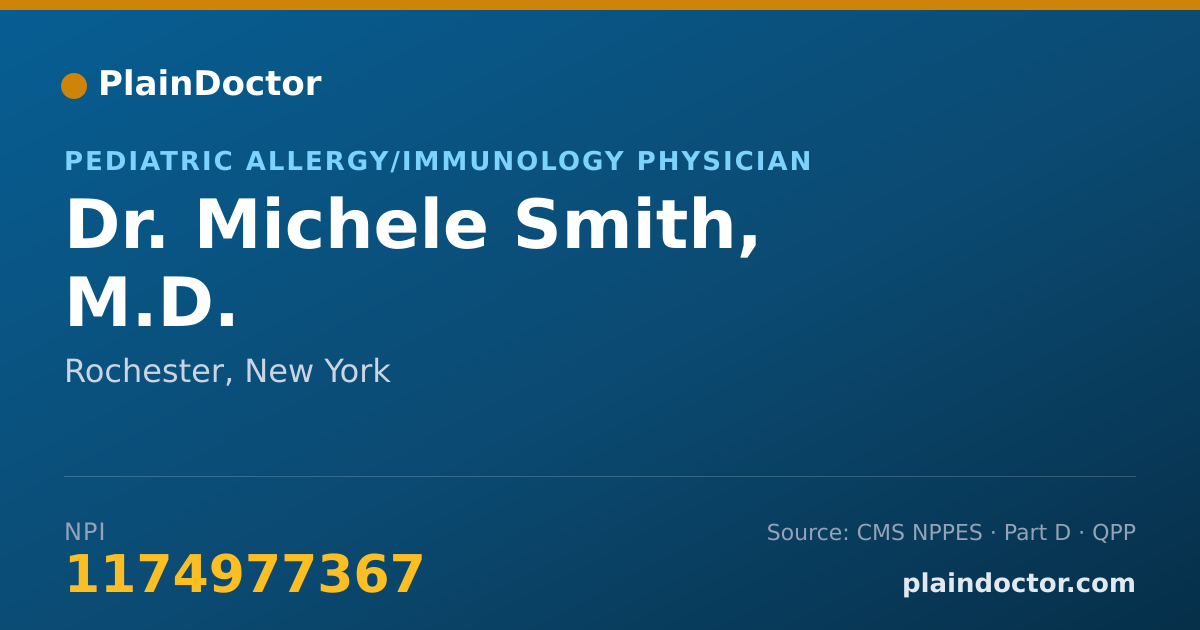 Shareable card for Michele Smith, M.D. - Child & Adolescent Psychiatry Physician, Rochester, NY