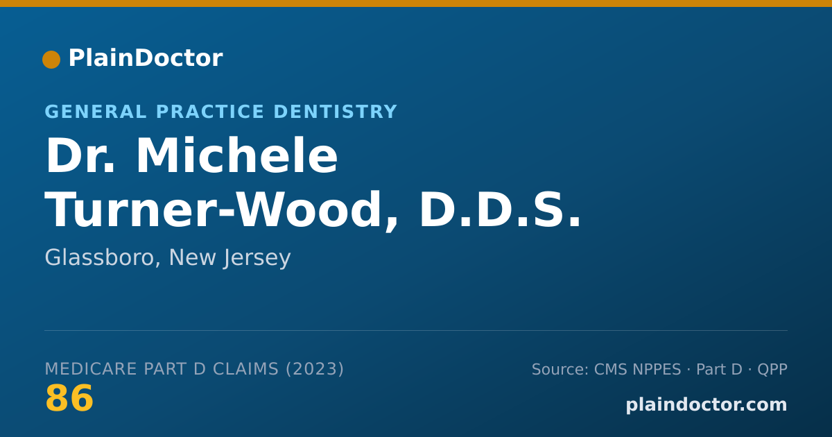 Shareable card for Michele Turner-Wood, D.D.S. - General Practice Dentistry, Glassboro, NJ