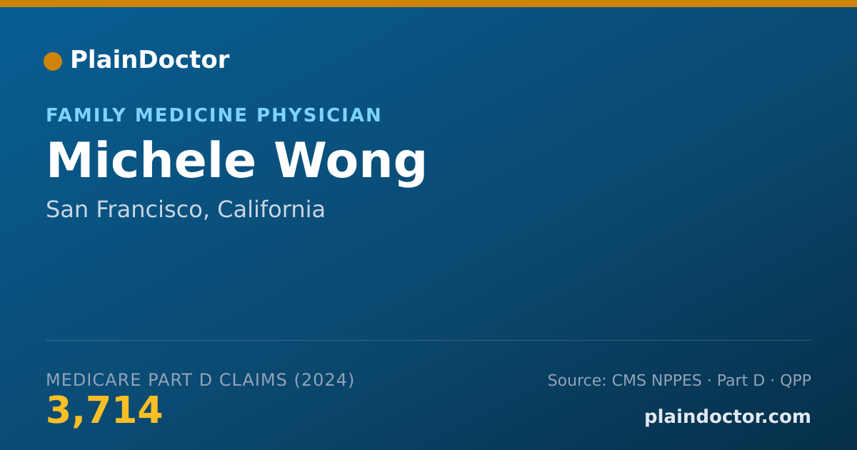 Shareable card for Michele Wong - Family Medicine Physician, San Francisco, CA