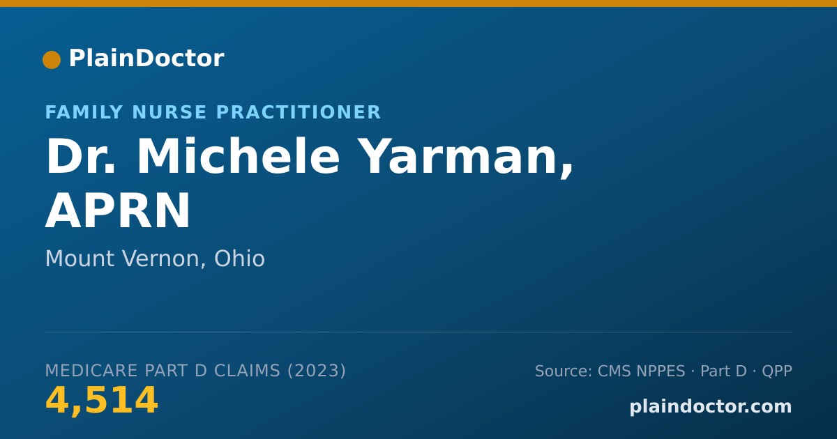 Shareable card for Michele Yarman, APRN - Family Nurse Practitioner, Mount Vernon, OH