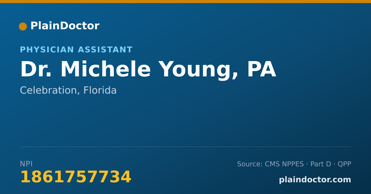 Shareable card for Michele Young, PA - Physician Assistant, Celebration, FL