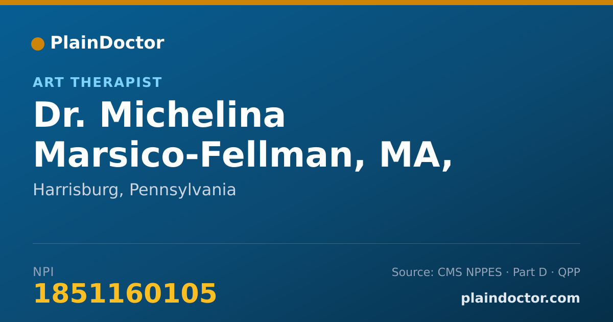 Shareable card for Michelina Marsico-Fellman, MA, ATR-BC, LPC - Art Therapist, Harrisburg, PA