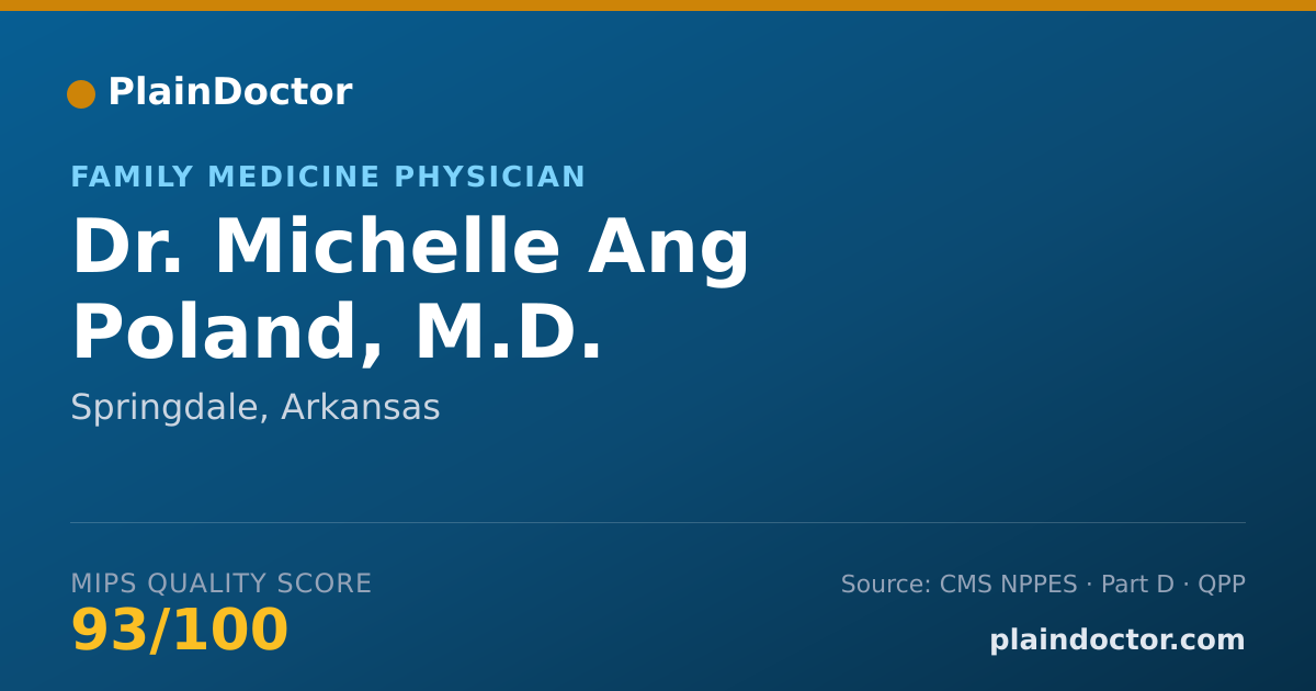 Shareable card for Michelle Ang Poland, M.D. - Family Medicine Physician, Springdale, AR