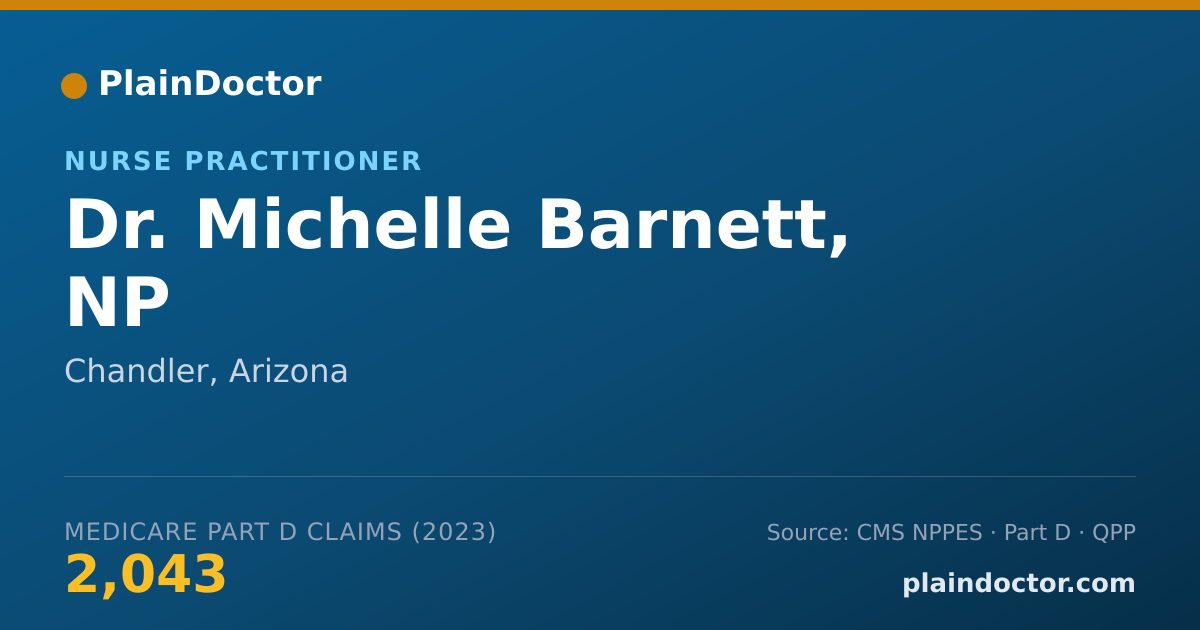 Shareable card for Michelle Barnett, NP - Nurse Practitioner, Chandler, AZ
