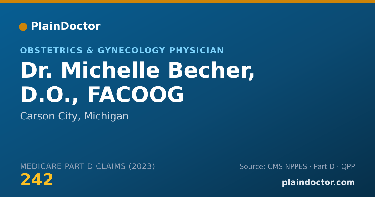 Shareable card for Michelle Becher, D.O., FACOOG - Obstetrics & Gynecology Physician, Carson City, MI