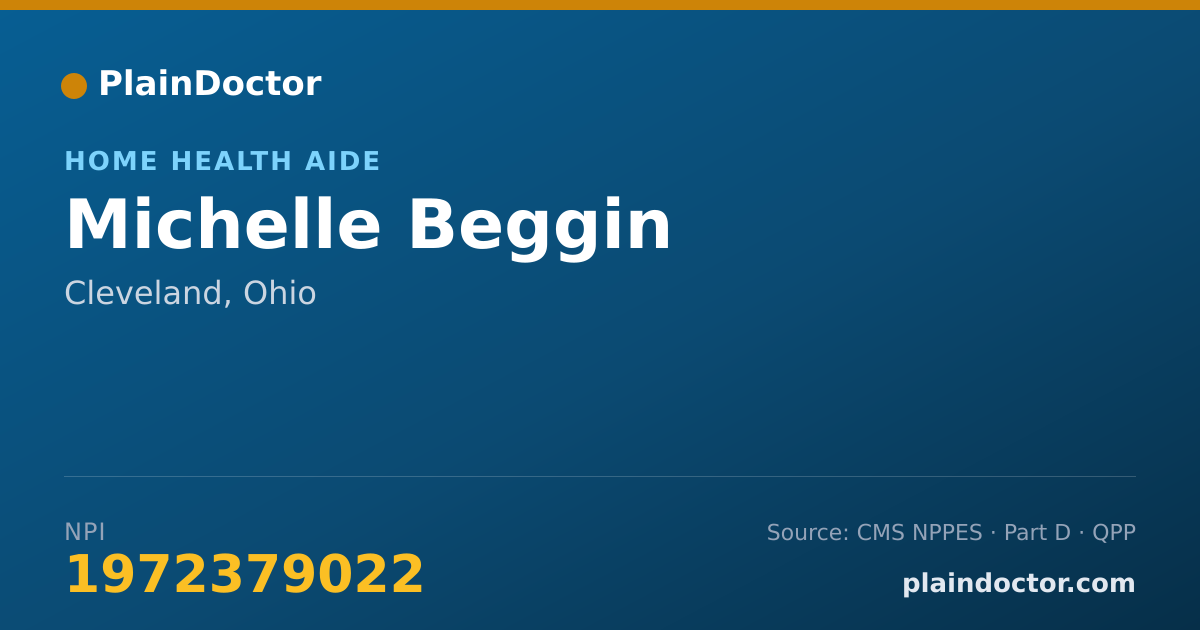Shareable card for Michelle Beggin - Home Health Aide, Cleveland, OH
