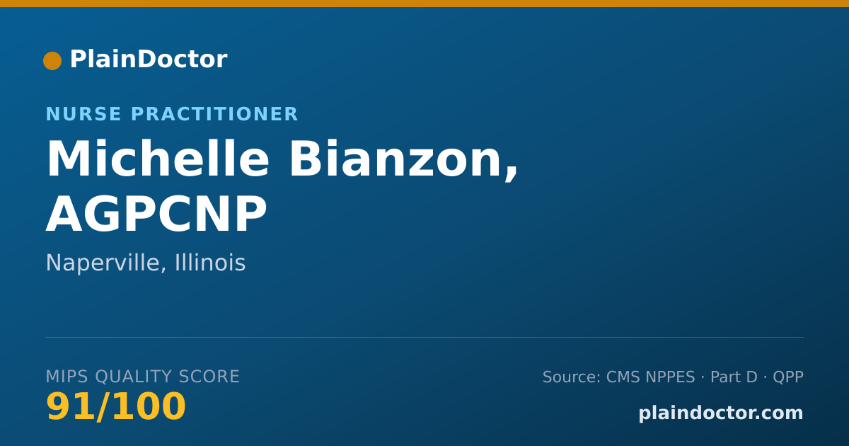 Shareable card for Michelle Bianzon, AGPCNP - Nurse Practitioner, Naperville, IL