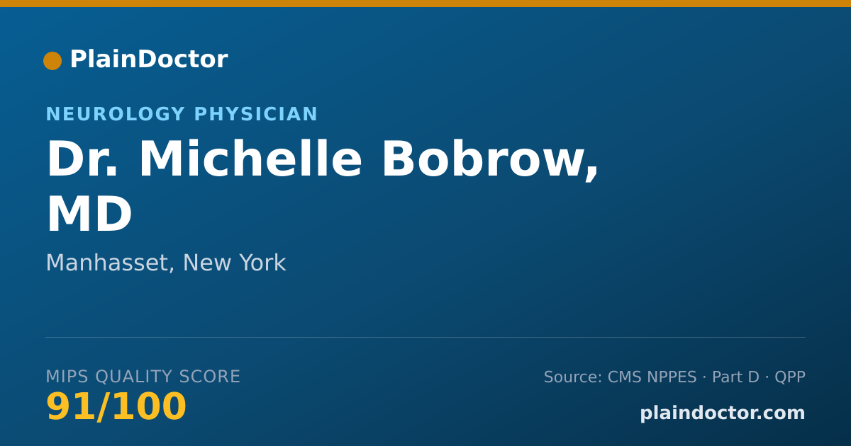 Shareable card for Michelle Bobrow, MD - Neurology Physician, Manhasset, NY