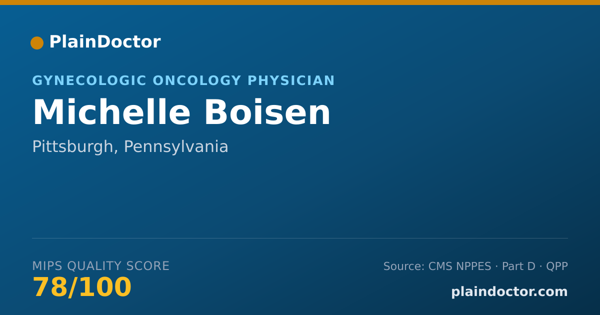 Shareable card for Michelle Boisen - Gynecologic Oncology Physician, Pittsburgh, PA