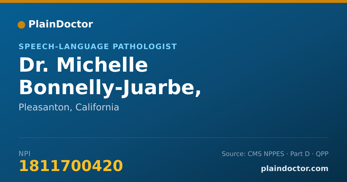 Shareable card for Michelle Bonnelly-Juarbe, SLP-CCC - Speech-Language Pathologist, Pleasanton, CA