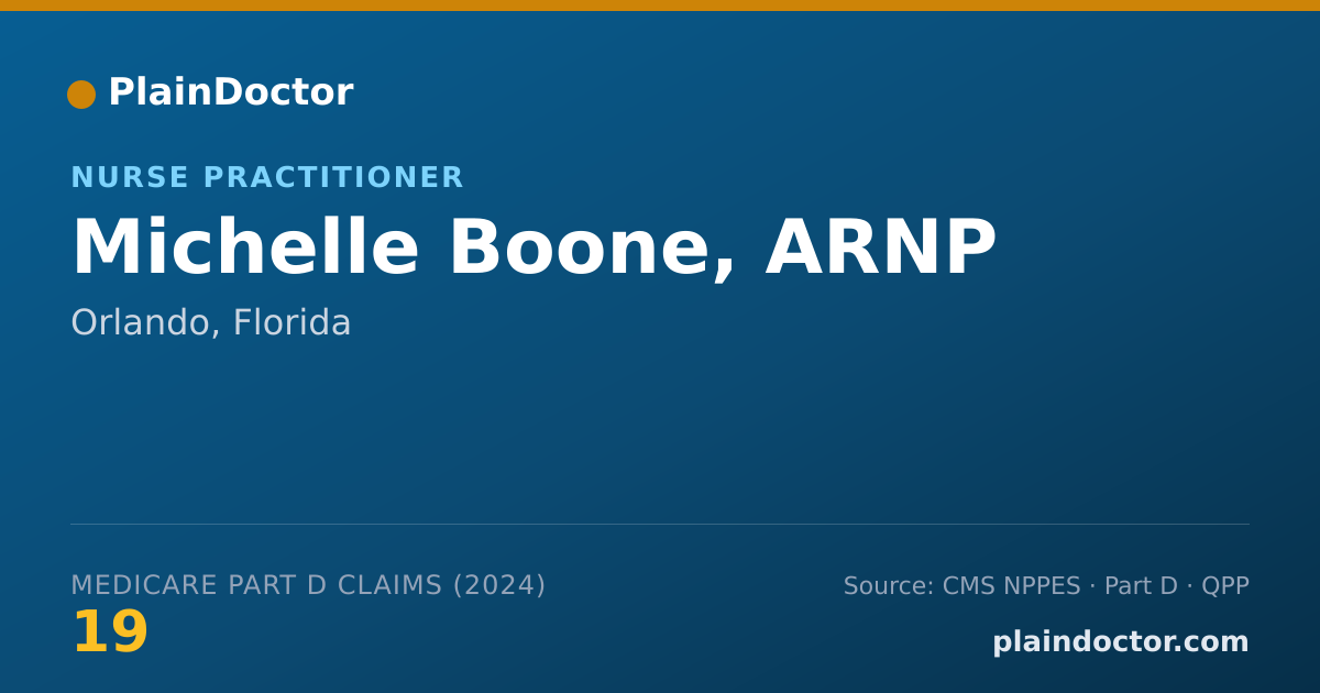 Shareable card for Michelle Boone, ARNP - Nurse Practitioner, Orlando, FL