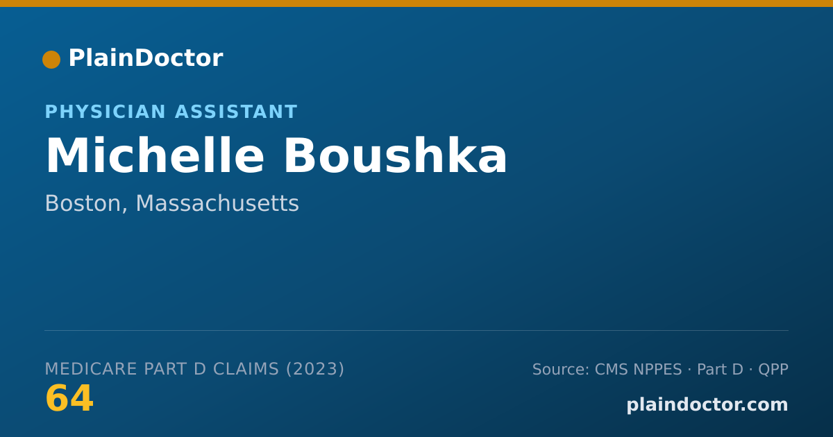 Shareable card for Michelle Boushka - Physician Assistant, Boston, MA